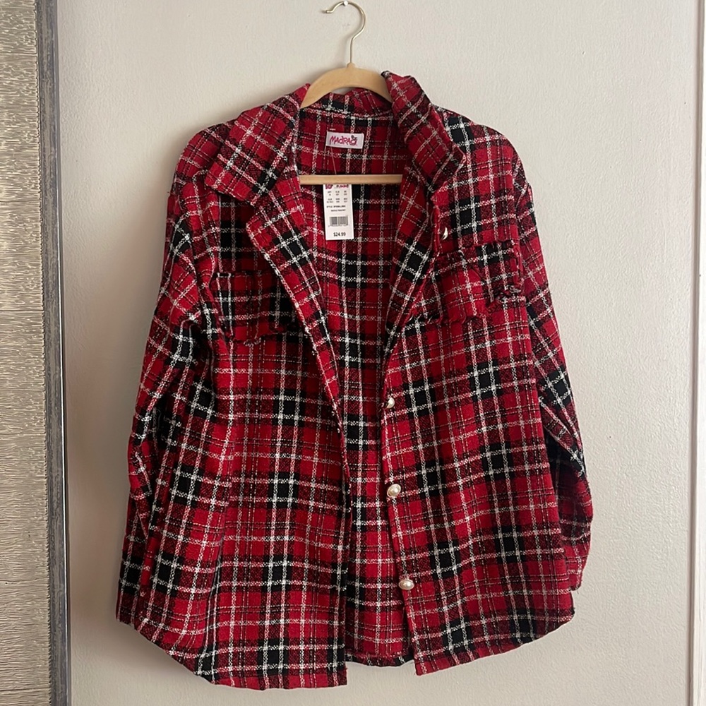 Plaid Pearl button up
